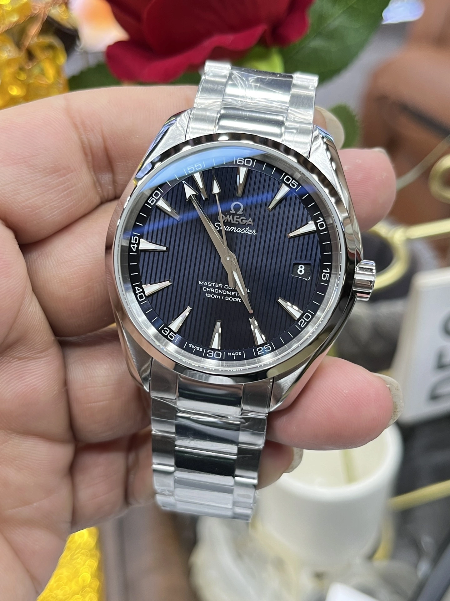 CBD Factory Omega Seamaster Aqua Terra 150M 41.5mm Blue Vertical Teak Dial (231.10.42.21.03.003) 1:1 Super Clone – DD8500 Movement Durable 257